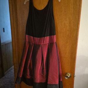 S.L. Fashions Black and Red Wedding Dress